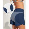 IUGA Womens 5″ Swim Board Shorts Stretchy High Waisted Beach Shorts for Women Quick Dry UPF 50+ Swimsuit Bottoms with Liner(Dark Blue)
