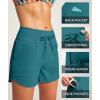 IUGA Womens 5″ Swim Board Shorts Stretchy High Waisted Beach Shorts for Women Quick Dry UPF 50+ Swimsuit Bottoms with Liner(Dark Forest)