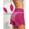 IUGA Womens 5″ Swim Board Shorts Stretchy High Waisted Beach Shorts for Women Quick Dry UPF 50+ Swimsuit Bottoms with Liner(Pink)