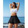 IUGA Women’s Athletic Shorts High Waisted Flowy Shorts for Women Quick Dry Workout Running Shorts with Pockets(Black)