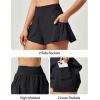 IUGA Women’s Athletic Shorts High Waisted Flowy Shorts for Women Quick Dry Workout Running Shorts with Pockets(Black)