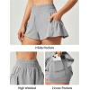 IUGA Women’s Athletic Shorts High Waisted Flowy Shorts for Women Quick Dry Workout Running Shorts with Pockets(Grey)