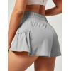 IUGA Women’s Athletic Shorts High Waisted Flowy Shorts for Women Quick Dry Workout Running Shorts with Pockets(Grey)
