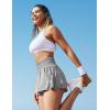 IUGA Women’s Athletic Shorts High Waisted Flowy Shorts for Women Quick Dry Workout Running Shorts with Pockets(Grey)