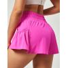 IUGA Women’s Athletic Shorts High Waisted Flowy Shorts for Women Quick Dry Workout Running Shorts with Pockets(Hot Pink)