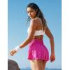 IUGA Women’s Athletic Shorts High Waisted Flowy Shorts for Women Quick Dry Workout Running Shorts with Pockets(Hot Pink)