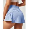 IUGA Women’s Athletic Shorts High Waisted Flowy Shorts for Women Quick Dry Workout Running Shorts with Pockets(Sky Blue)