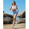 IUGA Women’s Athletic Shorts High Waisted Flowy Shorts for Women Quick Dry Workout Running Shorts with Pockets(Sky Blue)