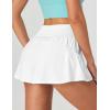IUGA Women’s Athletic Shorts High Waisted Flowy Shorts for Women Quick Dry Workout Running Shorts with Pockets(White)
