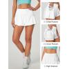 IUGA Women’s Athletic Shorts High Waisted Flowy Shorts for Women Quick Dry Workout Running Shorts with Pockets(White)