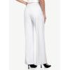 IUGA Womens Dress Pants Wide Leg Pull On Stretchy Work Pants Women High Waisted Business Casual Trousers with Pockets(Snow- Regular)