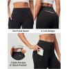 IUGA Women’s Fleece Lined Leggings with Pockets Winter Warm Thermal Leggings for Women High Waisted Yoga Pants(Black)