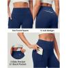 IUGA Women’s Fleece Lined Leggings with Pockets Winter Warm Thermal Leggings for Women High Waisted Yoga Pants(Dark Blue)