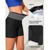 IUGA Womens Swim Shorts Tummy Control Swim Board Shorts UPF 50+ Quick Dry Swimsuits Bottoms for Women with Pockets(Black)