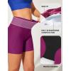 IUGA Womens Swim Shorts Tummy Control Swim Board Shorts UPF 50+ Quick Dry Swimsuits Bottoms for Women with Pockets(Magenta Purple)