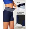 IUGA Womens Swim Shorts Tummy Control Swim Board Shorts UPF 50+ Quick Dry Swimsuits Bottoms for Women with Pockets(Navy Blue)