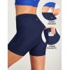 IUGA Womens Swim Shorts Tummy Control Swim Board Shorts UPF 50+ Quick Dry Swimsuits Bottoms for Women with Pockets(Navy Blue)