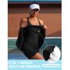 IUGA Womens Tennis Dress with Shorts Underneath Athletic Dress for Women Golf Dresses Summer Outfits for Workout(Black)
