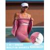 IUGA Womens Tennis Dress with Shorts Underneath Athletic Dress for Women Golf Dresses Summer Outfits for Workout(Coral)