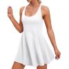 IUGA Womens Tennis Dress with Shorts Underneath Athletic Dress for Women Golf Dresses Summer Outfits for Workout(White)