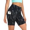 IUGA Biker Shorts Women 6″ Tummy Control Workout Shorts Women with Pockets High Waisted Yoga Running Gym Spandex Compression(Gray Camo)