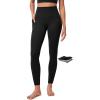 IUGA Compression Leggings with Pockets for Women Tummy Control Leggings No Front Seam Workout High Waist Yoga Pants(Black)