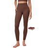IUGA Compression Leggings with Pockets for Women Tummy Control Leggings No Front Seam Workout High Waist Yoga Pants(Coffee Brown)