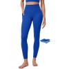 IUGA Compression Leggings with Pockets for Women Tummy Control Leggings No Front Seam Workout High Waist Yoga Pants(Dynamic Blue)