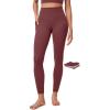 IUGA Compression Leggings with Pockets for Women Tummy Control Leggings No Front Seam Workout High Waist Yoga Pants(Noctilucence Red)