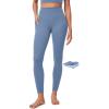 IUGA Compression Leggings with Pockets for Women Tummy Control Leggings No Front Seam Workout High Waist Yoga Pants(Oasis Blue)
