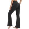 IUGA Fleece Lined Bootcut Yoga Pants with Pockets for Women Thermal Bootleg Pants Winter Workout Flare Leggings(Black)