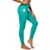 IUGA Fleece Lined Leggings Women Thermal Leggings for Women Winter Warm Tights High Waisted Hiking Yoga Pants with Pockets(Aqua Green)