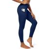 IUGA Fleece Lined Leggings Women Thermal Leggings for Women Winter Warm Tights High Waisted Hiking Yoga Pants with Pockets(Dark Blue)