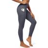 IUGA Fleece Lined Leggings Women Thermal Leggings for Women Winter Warm Tights High Waisted Hiking Yoga Pants with Pockets(Grey-2020)