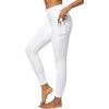 IUGA Fleece Lined Leggings Women Thermal Leggings for Women Winter Warm Tights High Waisted Hiking Yoga Pants with Pockets(Ivory)