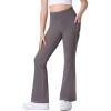 IUGA Girls Flare Leggings High Waist Cute Preppy Clothes for Girls Uniform Pants with Pockets Bell Bottom Pants(Dark Grey)