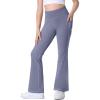 IUGA Girls Flare Leggings High Waist Cute Preppy Clothes for Girls Uniform Pants with Pockets Bell Bottom Pants(Grey Blue)