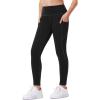 IUGA Girls Leggings with Pockets Dance Athletic Leggings for Girls Elastic Compression Kids Workout Leggings Running Yoga(Black)