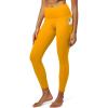 IUGA High Waist Yoga Pants with Pockets, Leggings for Women Tummy Control, Workout Leggings for Women 4 Way Stretch(Mineral Yellow)
