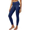 IUGA High Waist Yoga Pants with Pockets, Leggings for Women Tummy Control, Workout Leggings for Women 4 Way Stretch(Navy Blue)