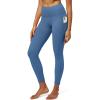 IUGA High Waist Yoga Pants with Pockets, Leggings for Women Tummy Control, Workout Leggings for Women 4 Way Stretch(Utility Blue)