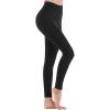 IUGA High Waisted Leggings for Women Running Workout Leggings with Inner Pocket Yoga Pants for Women(Black)