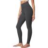 IUGA High Waisted Leggings for Women Tummy Control Buttery Soft Workout Leggings Compression Gym Yoga Leggings(Ink Gray)