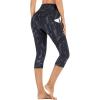 IUGA High Waisted Yoga Pants for Women with Pockets Capri Leggings for Women Workout Leggings for Women Yoga Capris(Gray Camo)