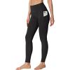 IUGA Leggings with Pockets for Women High Waisted Yoga Pants Women Tummy Control Workout Compression Running Leggings(Charcoal)