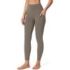 IUGA No Front Seam Leggings with Pockets for Women Buttery Soft Tummy Control Workout Leggings High Waisted Yoga Pants(Nomad)
