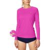 IUGA Rash Guard for Women UPF 50+ SPF UV Protection Long Sleeve Workout Tops with Pockets Dry Fit Hiking Swim Shirt(Magnolia Pink)