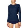 IUGA Rash Guard for Women UPF 50+ SPF UV Protection Long Sleeve Workout Tops with Pockets Dry Fit Hiking Swim Shirt(Midnight Blue)