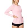 IUGA Rash Guard for Women UPF 50+ SPF UV Protection Long Sleeve Workout Tops with Pockets Dry Fit Hiking Swim Shirt(Pink)