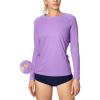 IUGA Rash Guard for Women UPF 50+ SPF UV Protection Long Sleeve Workout Tops with Pockets Dry Fit Hiking Swim Shirt(Purple)